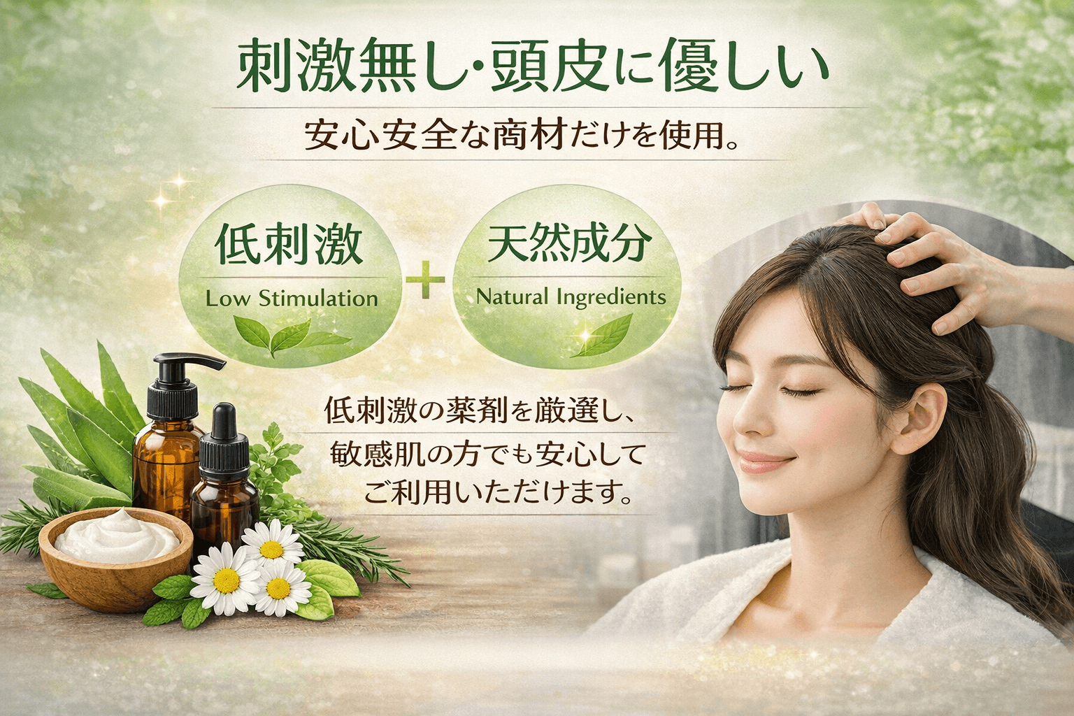 肌からミネラルを取り入れるケアのイメージ